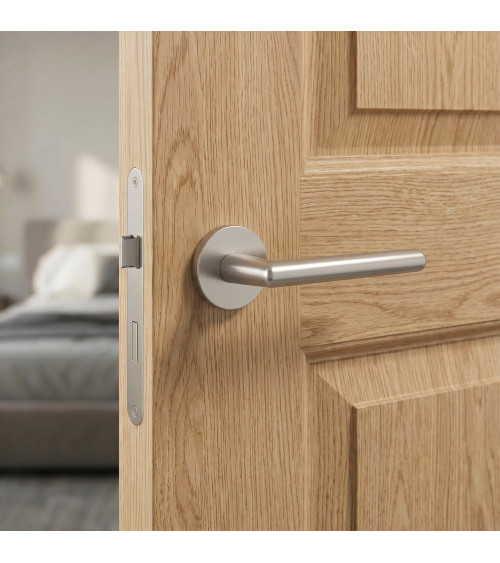 Poignée de porte nickel satiné KALMIA poignée design