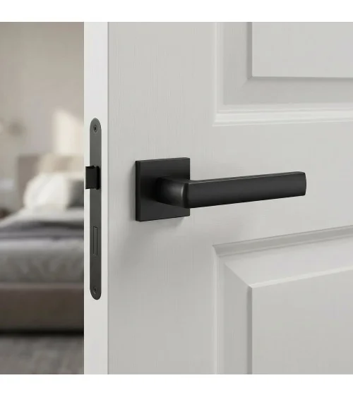 Poignée de porte noire HOSTA quincaillerie design