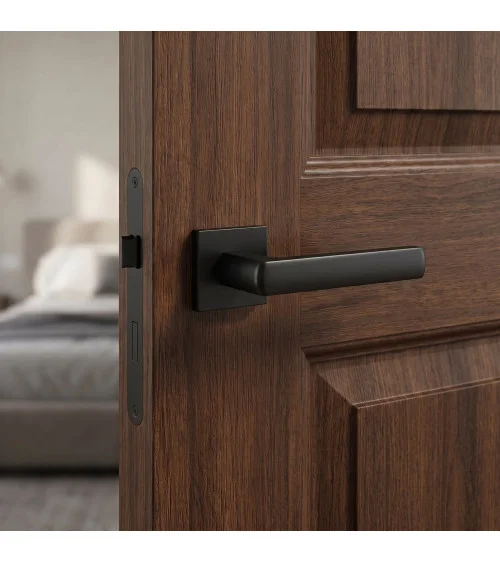 Poignée de porte noire HOSTA quincaillerie design