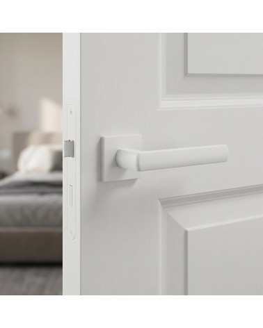 Poignées de porte blanche HOSTA carré
