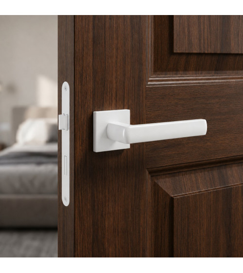 Poignée de porte blanche HOSTA quincaillerie design