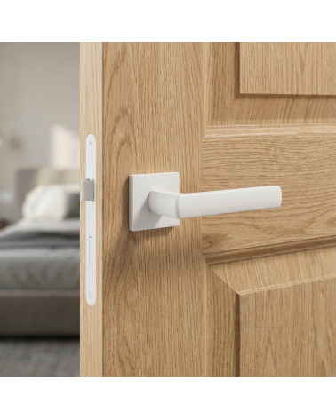 Poignées de porte blanche HOSTA carré