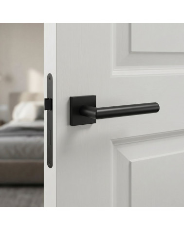 Poignée de porte noire ARABIS carrée