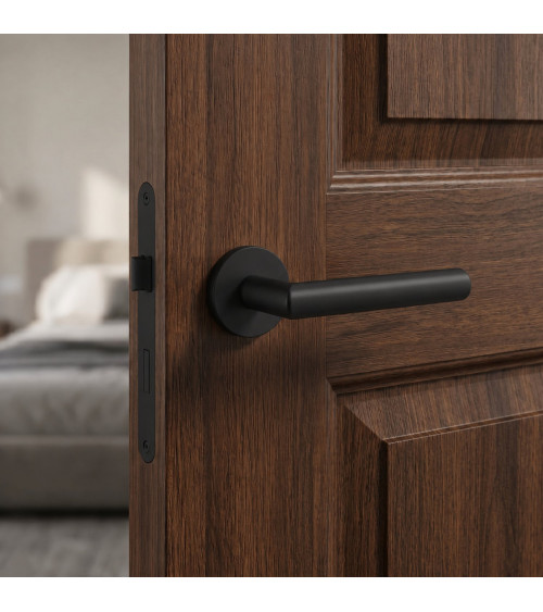 Poignée de porte couleur noire ARABIS ronde poignée design