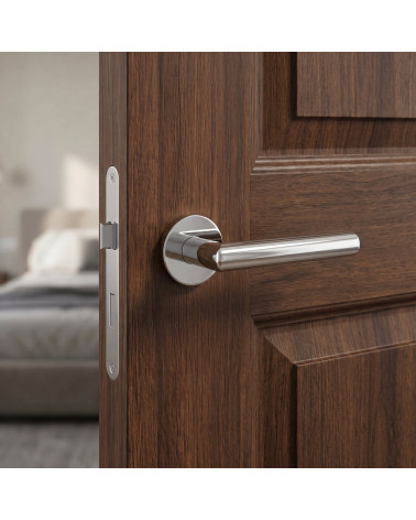Poignée de porte chrome poli ARABIS ronde