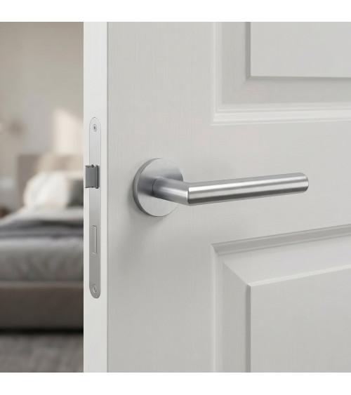 Poignée de porte couleur chrome satiné ARABIS poignée design