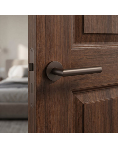 Poignée de porte marron ARABIS ronde