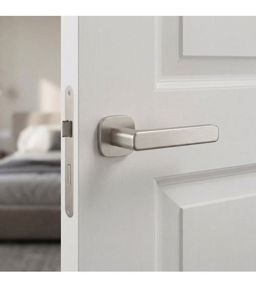 Poignée de porte nickel satiné IXIA poignée design