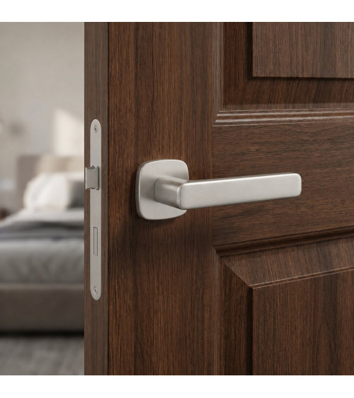 Poignée de porte nickel satiné IXIA poignée design
