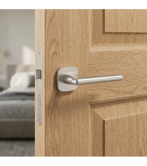 Poignée de porte nickel satiné MARANTA poignée design