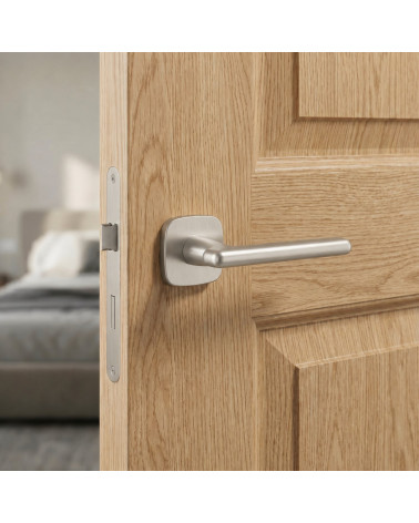 Poignée de Porte Nickel Satin - Modèle MARANTA