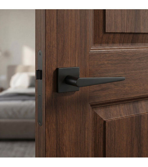 Poignée de porte couleur noire mate ARNICA poignée design