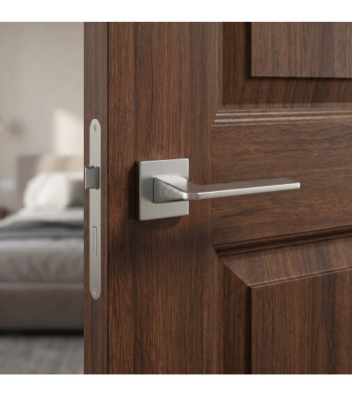Poignée de porte chrome brossé Vava quincaillerie design