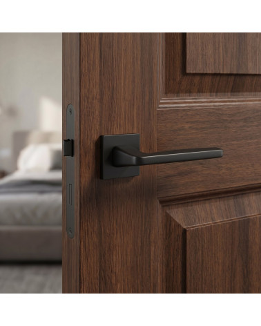 Poignée de Porte Noire Intemporelle et Sobre - Modèle ERBA