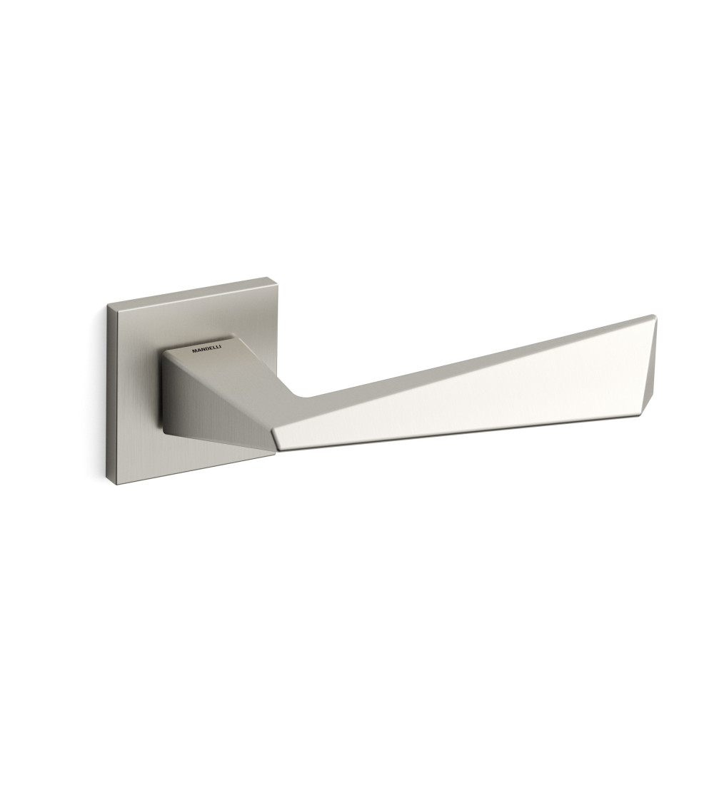 Poignée de porte nickel satiné Mandelli Piramid poignée design