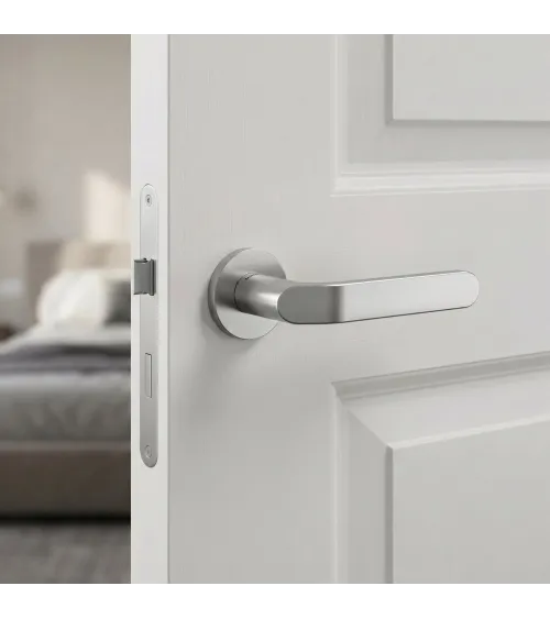 Poignée de porte chrome satiné Mandelli Callas poignée design
