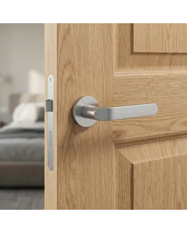 Poignées de porte chrome satiné Mandelli Callas