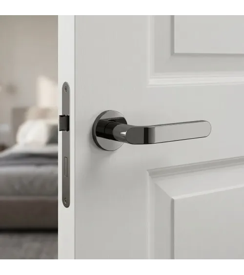 Poignée de porte nickel noir Mandelli Callas poignée design