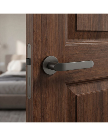 Poignées de porte chrome satiné Mandelli Callas