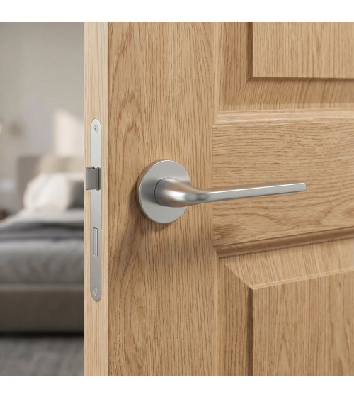 Poignée de porte chrome satiné OLEANDRO poignée design