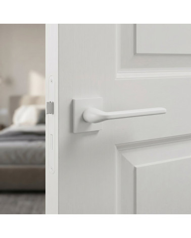 Poignée de porte blanches Scandi carrées slim