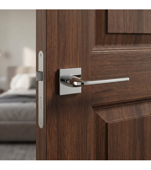 Poignée de porte chrome poli Scandi slim poignée design