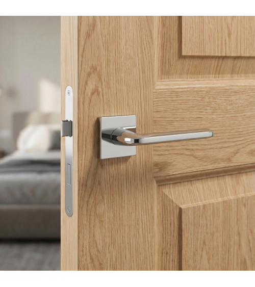 Poignée de porte chrome poli Scandi slim poignée design