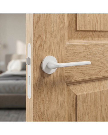 Poignées de porte blanches Scandi rondes slim