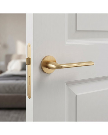 Poignées de porte or mat Scandi rondes slim