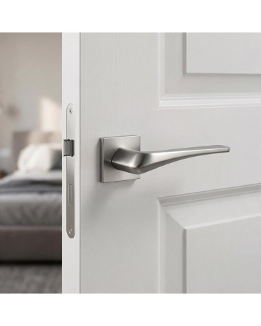 Poignées de porte chrome satiné Heavy