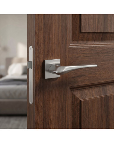 Poignées de porte chrome satiné Heavy