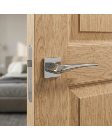 Poignées de porte chrome poli Heavy