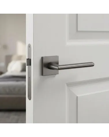 Poignées de porte graphite PRIMULA carrées