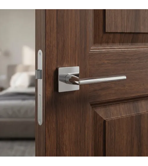 Poignée de porte sur plaque carrée PRIMULA poignée design couleur 2