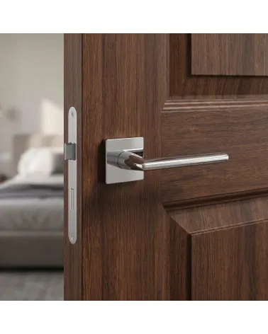 Poignée de Porte sur Plaque Carrée Pratique - Modèle PRIMULA