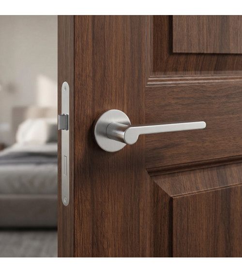 Poignée de porte chrome satiné Pandora poignée design