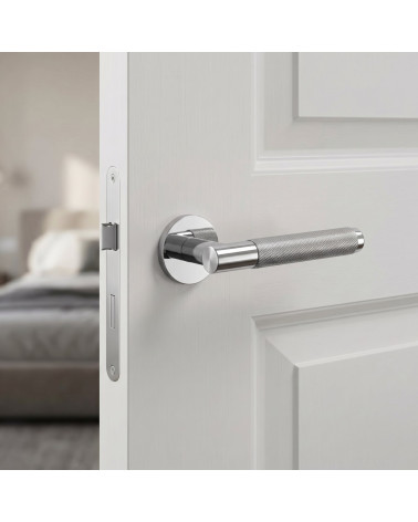Poignée de Porte en Chrome Brillant Étincelant et Raffiné - MOLINIA