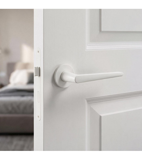Poignée de porte blanche Arrow quincaillerie design