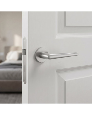 Poignées de porte chrome satiné Arrow