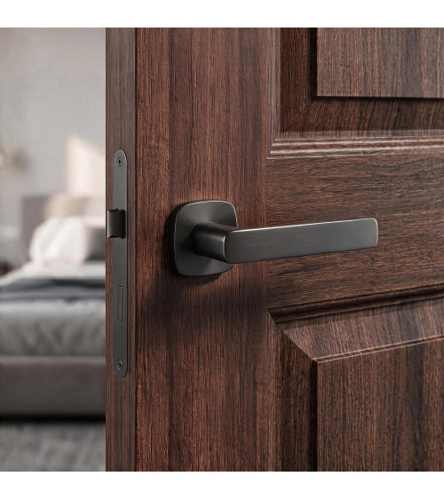 Poignée de porte graphite STELLA quincaillerie design