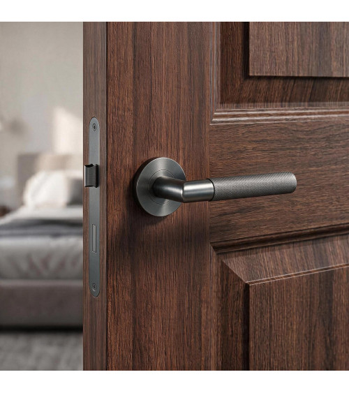 Poignée de porte anthracite OVAL 1742 poignée design