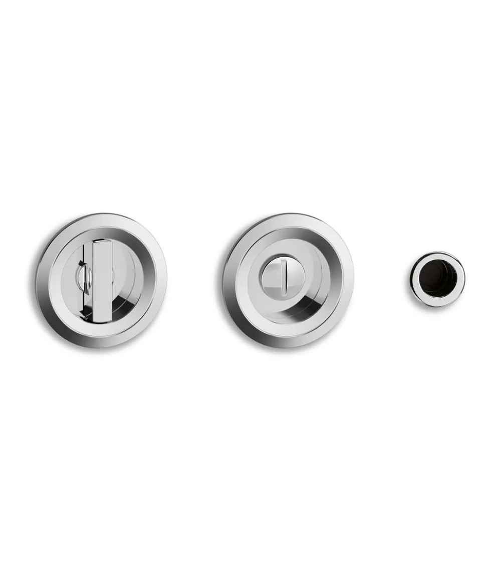 Poignées pour porte coulissante Twin chrome poli