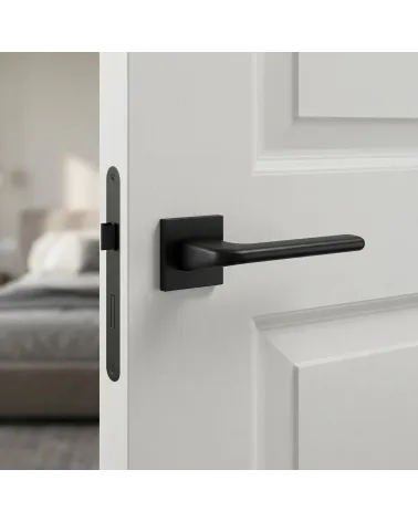 Poignée de Porte Noire Élégante et Polyvalente - Modèle DIVO