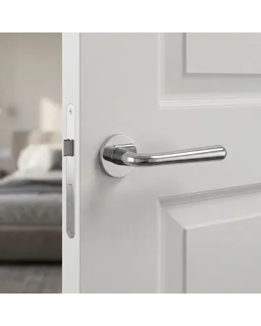 Poignée de Porte Chrome Satiné à la finition douce - Modèle IRGA