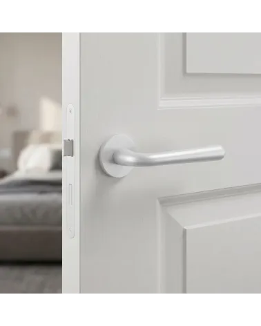 Poignée de Porte Blanche Mate Simple et Chic | MILLAPOIGNEES