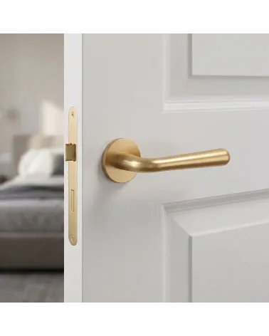 Poignée de Porte Or Satiné pour une ambiance raffinée - Modèle IRGA