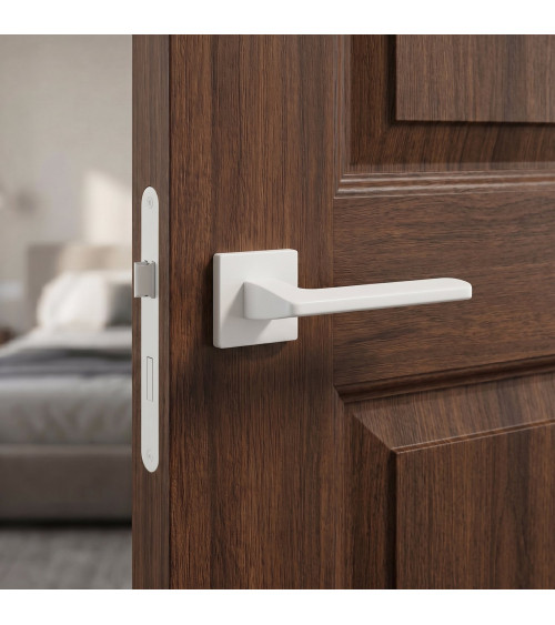 Poignée de porte blanche YUKA quincaillerie design