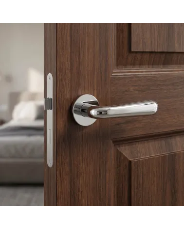 Poignées de porte chrome poli GARDENIA