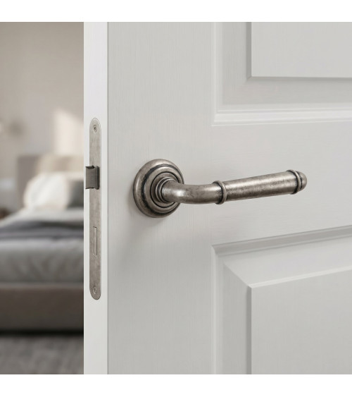 Poignée de porte vieil argent Mandelli Hartu poignée design