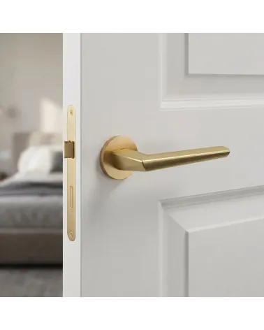 Poignées de porte chrome satiné Mandelli Isi